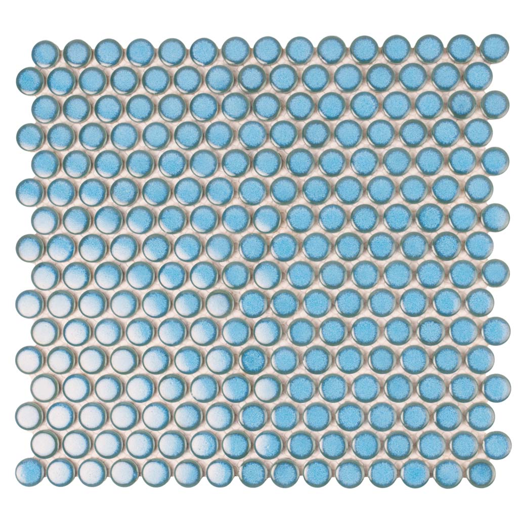 Sky Blue 12 x 12 Glossy Porcelain Mosaic Tile