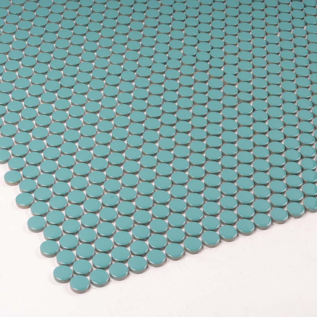 Turquoise 12 x 12 Glossy Porcelain Mosaic Tile