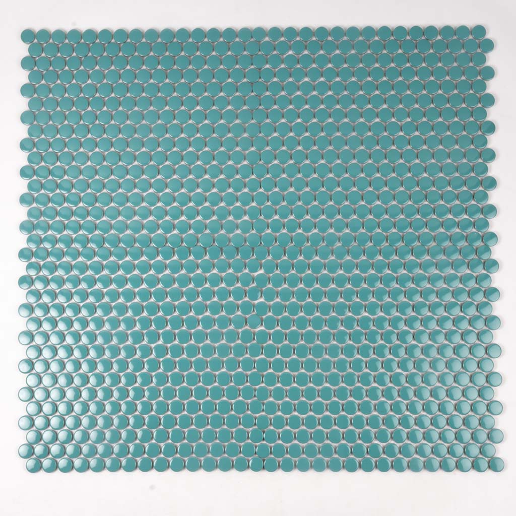 Turquoise 12 x 12 Glossy Porcelain Mosaic Tile