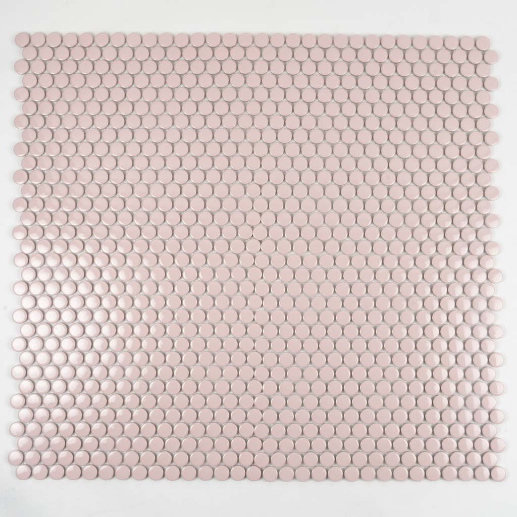 Nude Pink 12 x 12 Glossy Porcelain Mosaic Tile