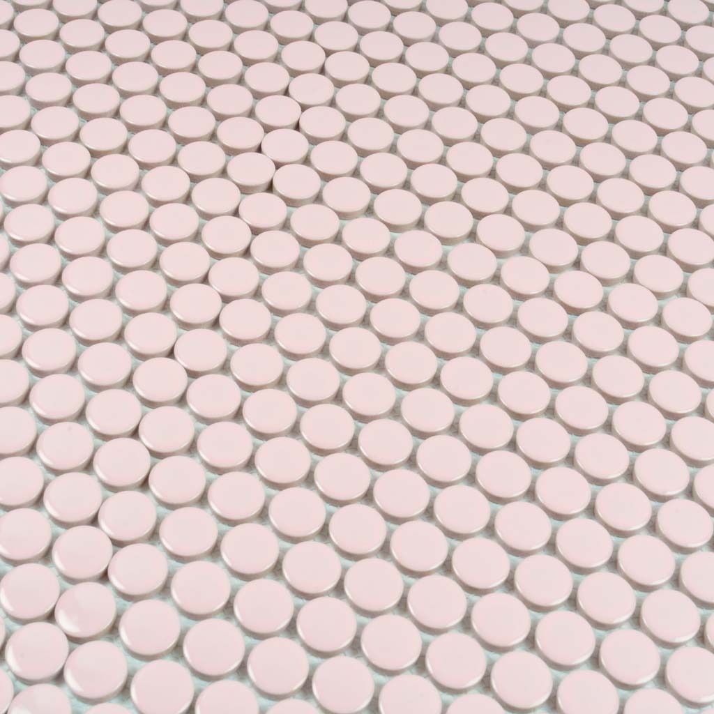 Nude Pink 12 x 12 Glossy Porcelain Mosaic Tile