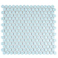 Cyan Blue 12 x 12 Matte Porcelain Mosaic Tile