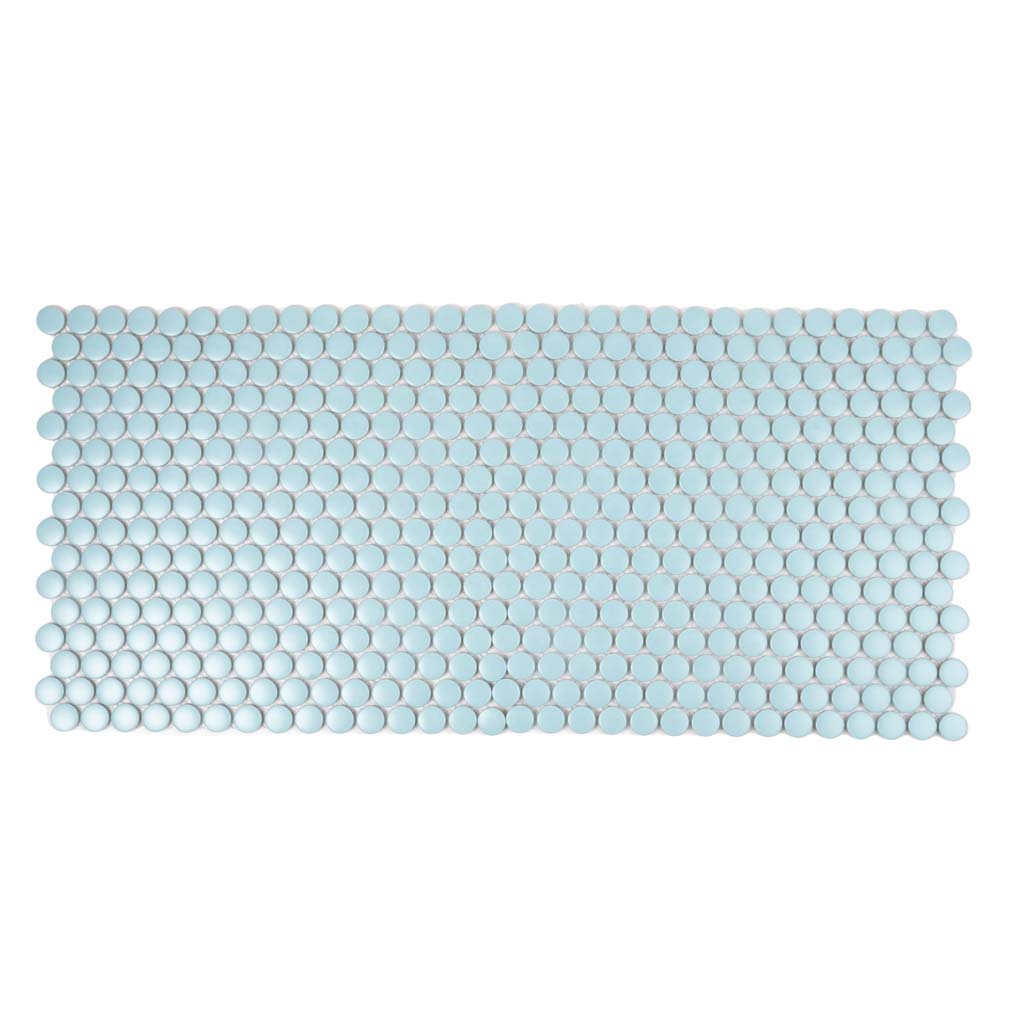 Cyan Blue 12 x 12 Matte Porcelain Mosaic Tile