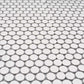 Cotton White 12 x 12 Glossy Porcelain Mosaic Tile - Sample