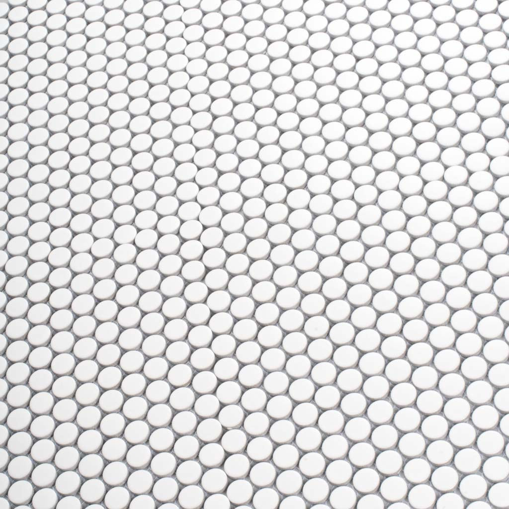 Pearl White 12 x 12 Matte Porcelain Mosaic Tile