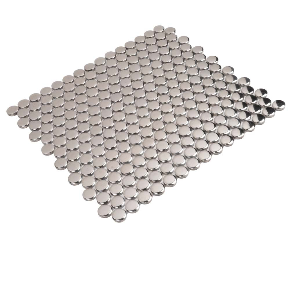 Metallic Silver 12 x 12 Glossy Porcelain Mosaic Tile