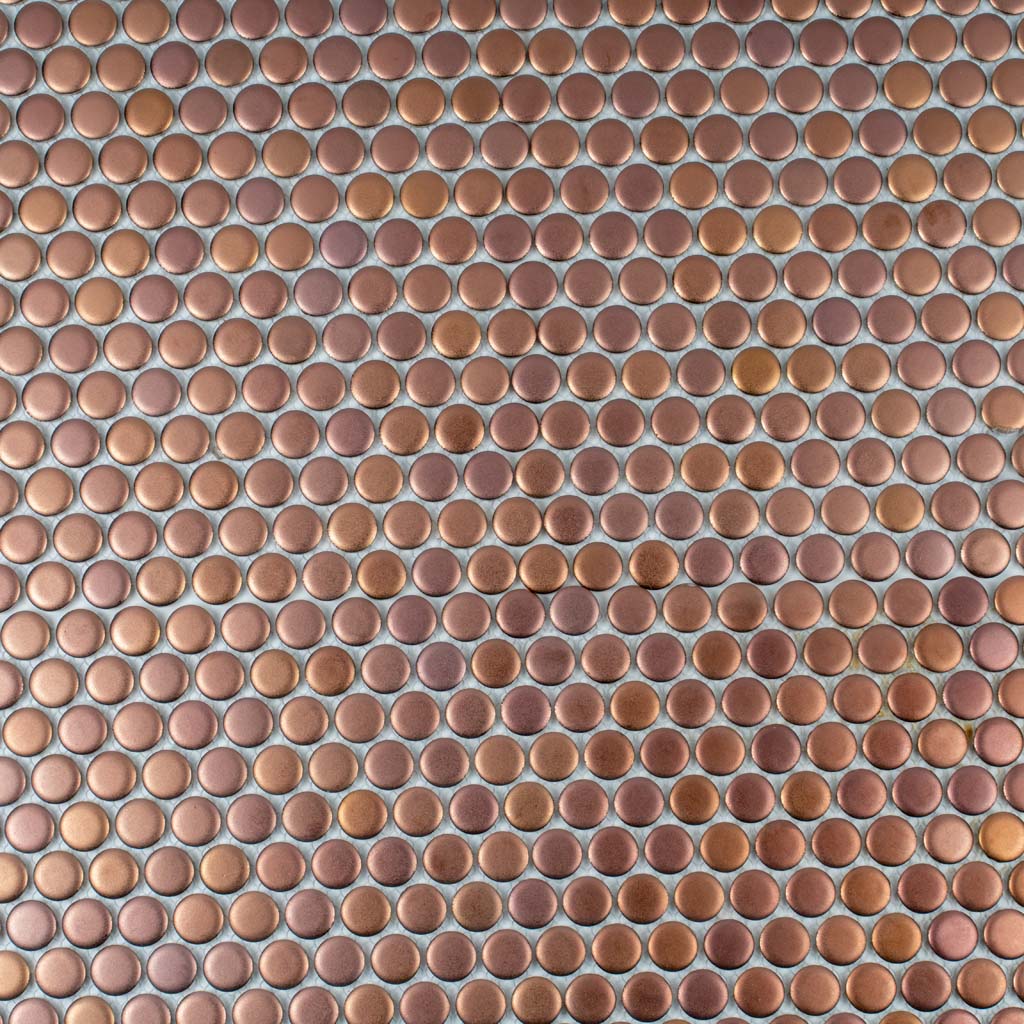 Copper Gold 12 x 12 Matte Porcelain Mosaic Tile