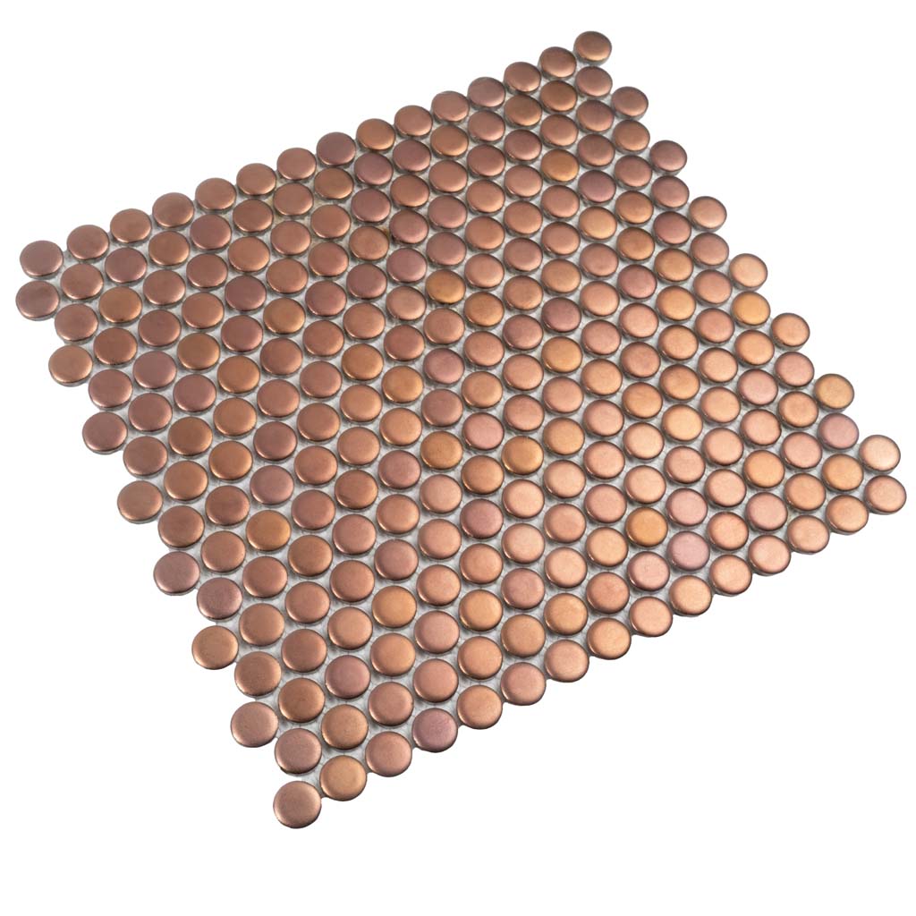 Copper Gold 12 x 12 Matte Porcelain Mosaic Tile