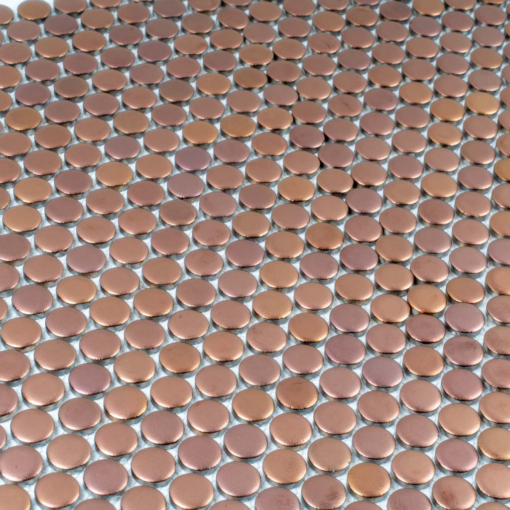 Copper Gold 12 x 12 Matte Porcelain Mosaic Tile