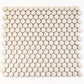 Ivory Beige 12 x 12 Glossy Porcelain Mosaic Tile