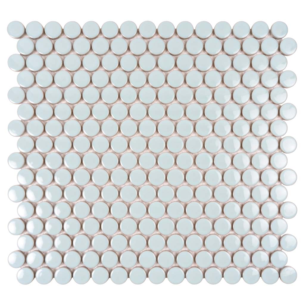 Light Turquoise 12 x 12 Glossy Porcelain Mosaic Tile