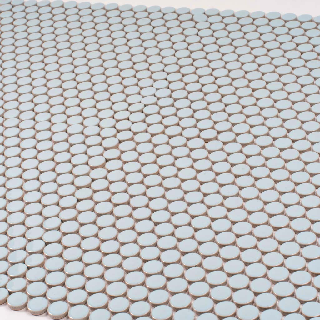 Light Turquoise 12 x 12 Glossy Porcelain Mosaic Tile