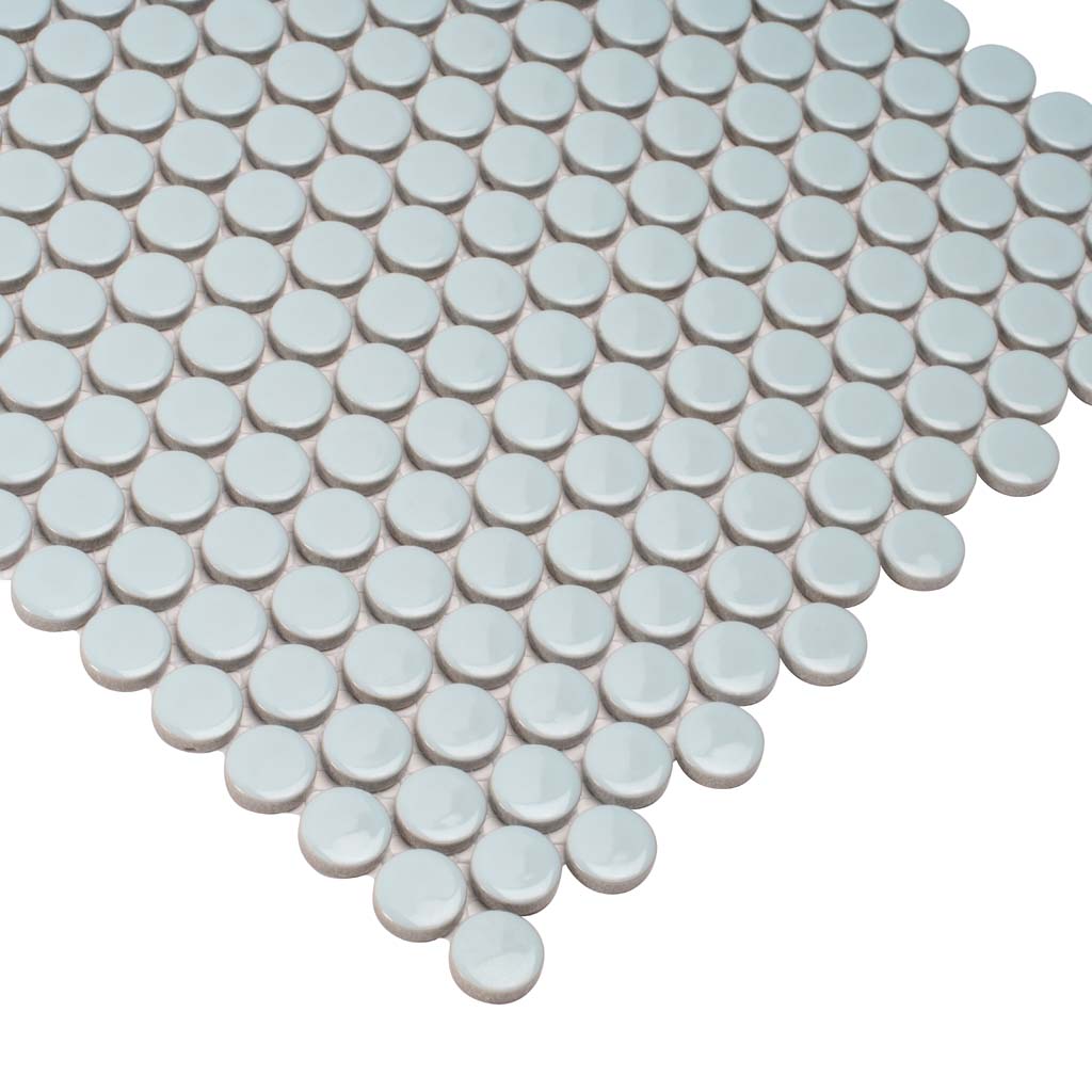 Light Turquoise 12 x 12 Glossy Porcelain Mosaic Tile