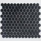 Black 10 x 12 Matte Porcelain Mosaic Tile