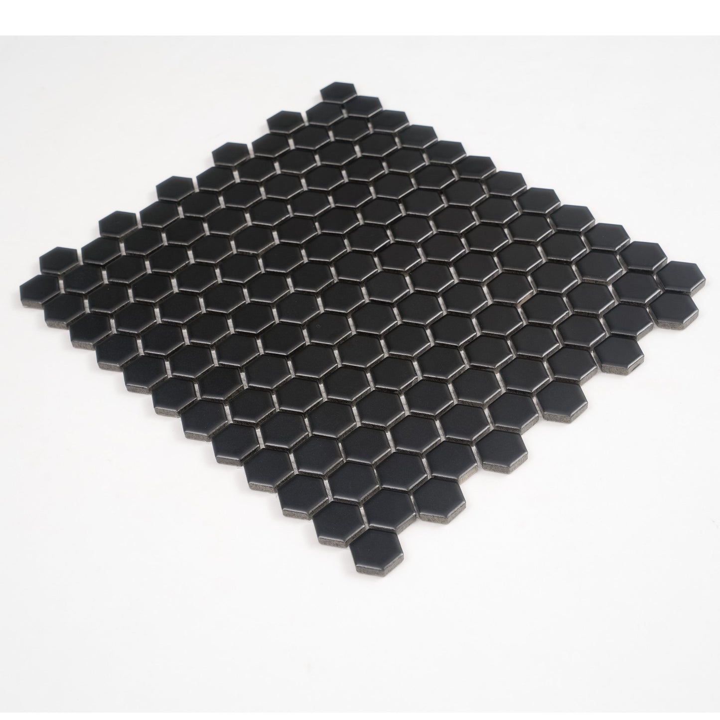 Black 10 x 12 Matte Porcelain Mosaic Tile