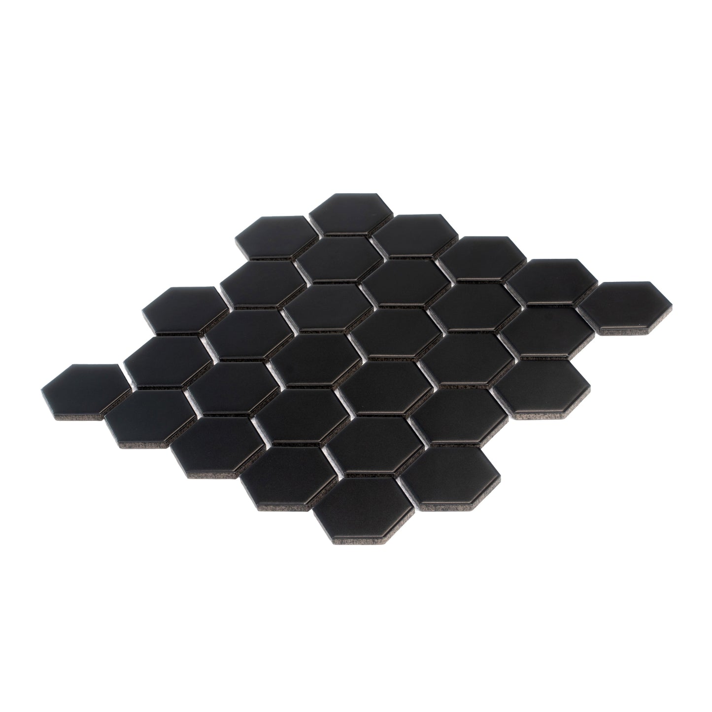 Black 11 x 11 Matte Porcelain Mosaic Tile