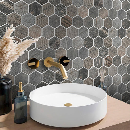 Ash Gray 10 x 12 Matte Porcelain Hexagon Tile