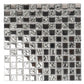 Silver 12 x 12 Glossy Glass Mosaic Tile