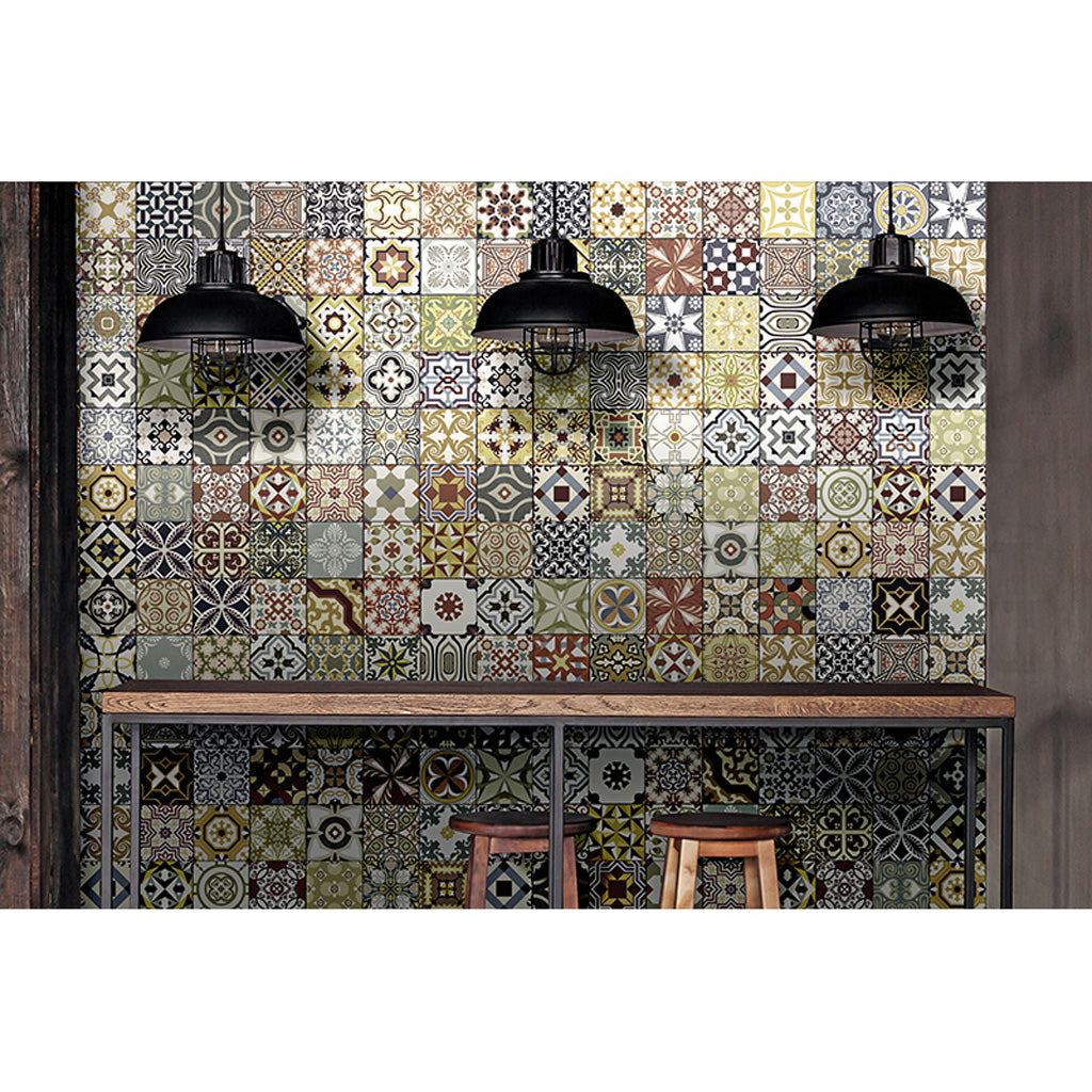 Large Tile Multi Size Pattern Multicolor 18 x 48 Matte Ceramic Large Tile – Tiletopia