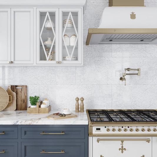 Pearl White 18 x 48 Textured Ceramic Large Tile - Sample