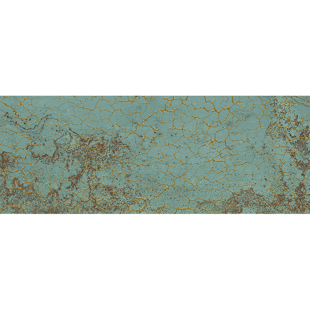 Viridian Green Gold Vein 18 x 48 Textured Ceramic Large Tile