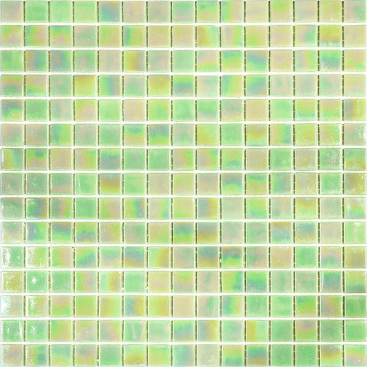 Lime Green 12 x 12 Glossy Glass Mosaic Tile - Sample