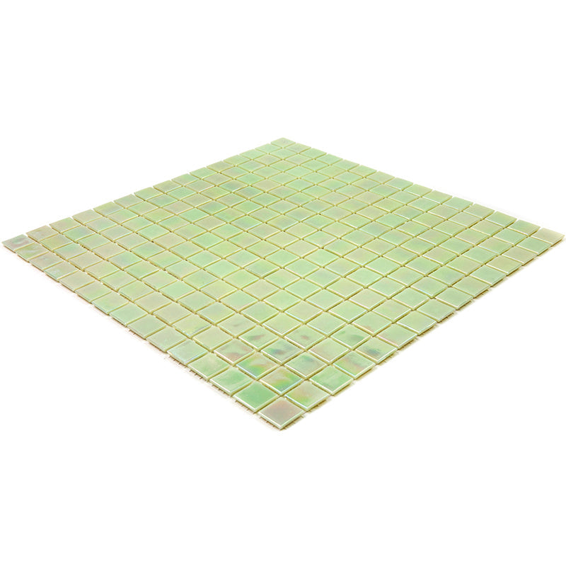 Lime Green 12 x 12 Glossy Glass Mosaic Tile