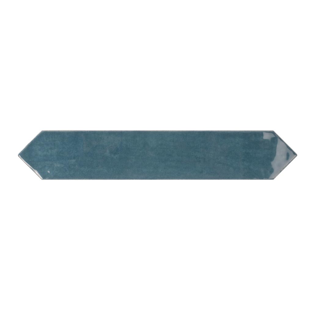 Teal Blue 2 x 10 Glossy Ceramic Picket Tile