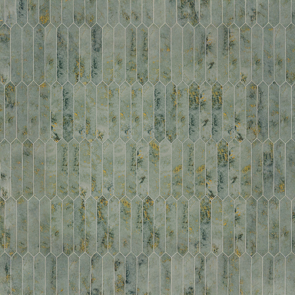 Moss Green 2 x 10 Glossy Ceramic Picket Tile