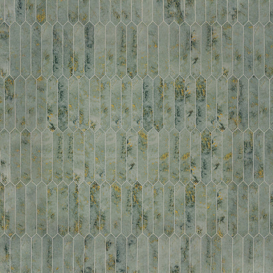 Moss Green 2 x 10 Glossy Ceramic Picket Tile