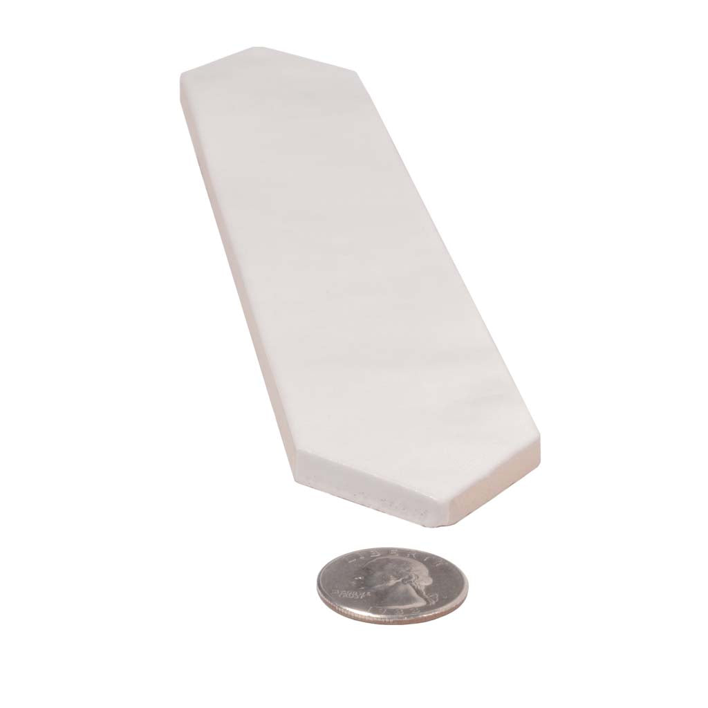 Cotton White 2 x 10 Matte Ceramic Picket Tile