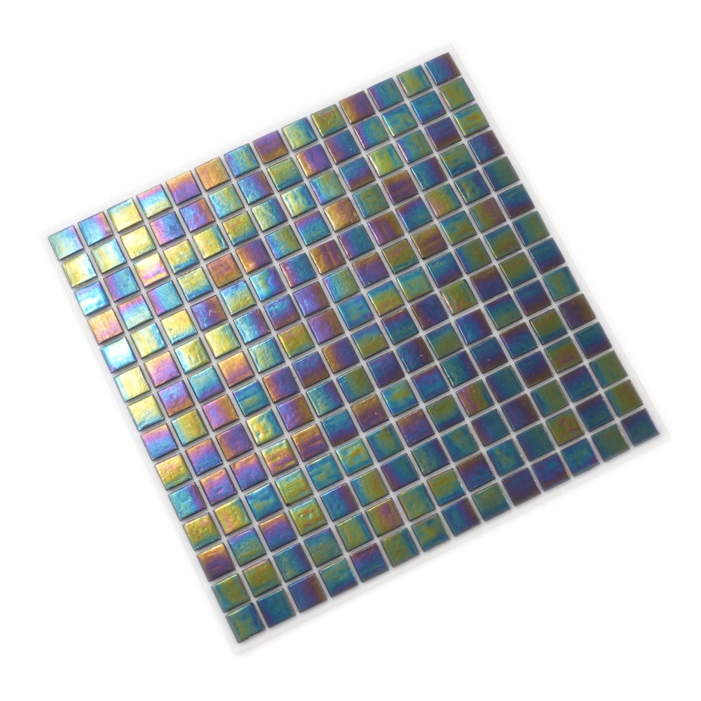 Multicolor 12 x 12 Glossy Glass Mosaic Tile