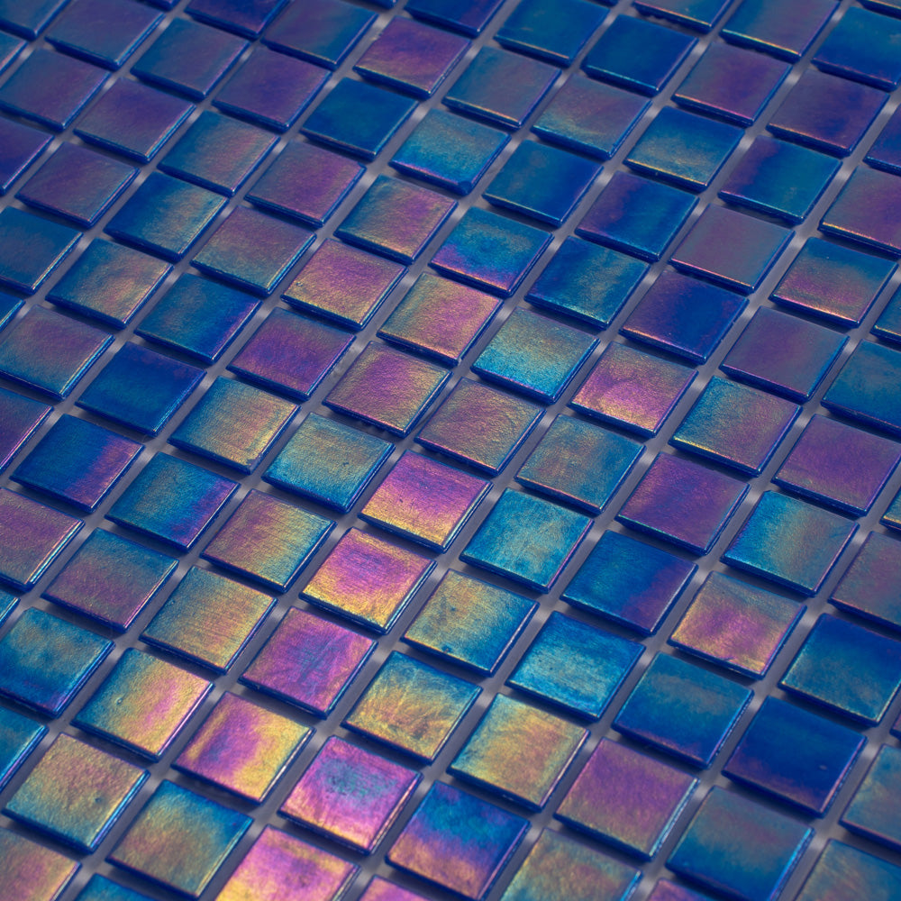 Royal Blue 12 x 12 Glossy Glass Mosaic Tile