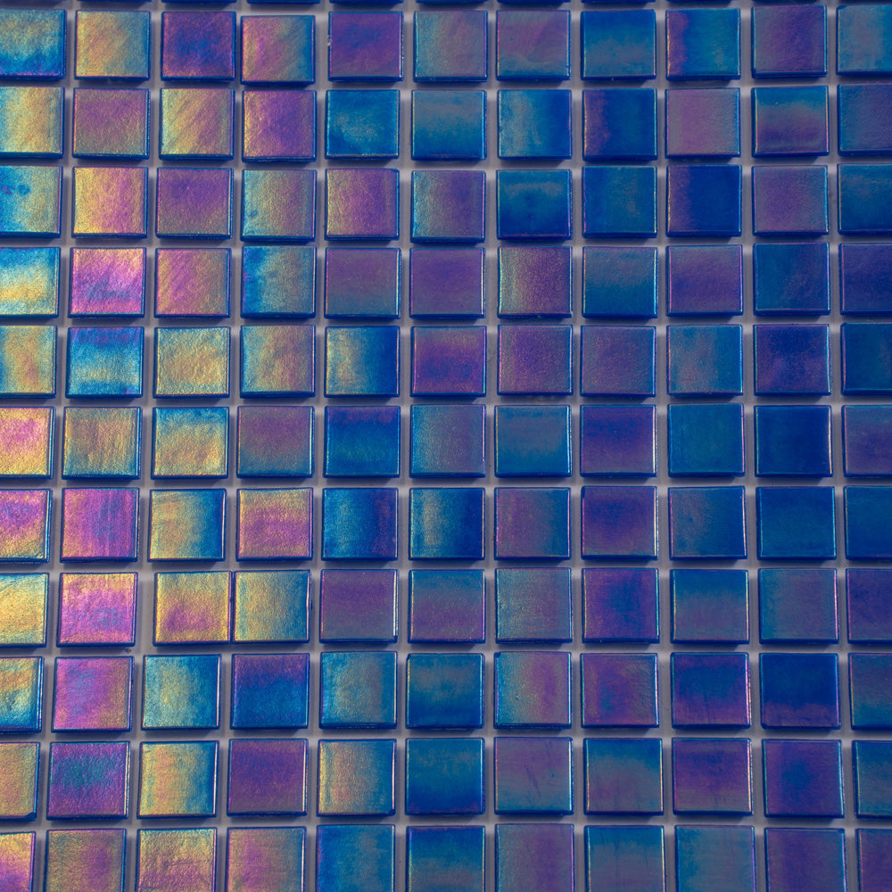 Royal Blue 12 x 12 Glossy Glass Mosaic Tile