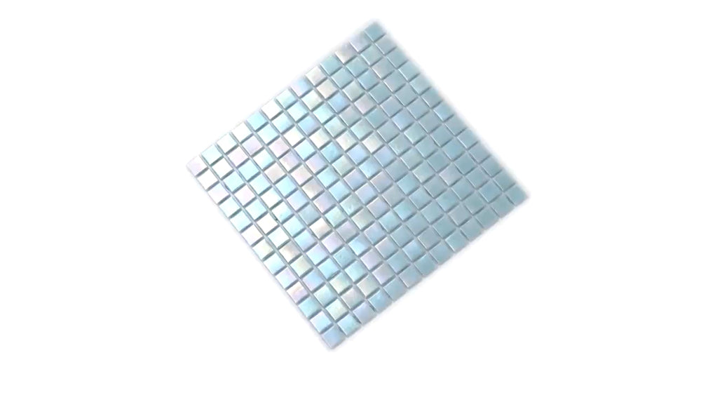 Stone Blue 12 x 12 Glossy Glass Mosaic Tile