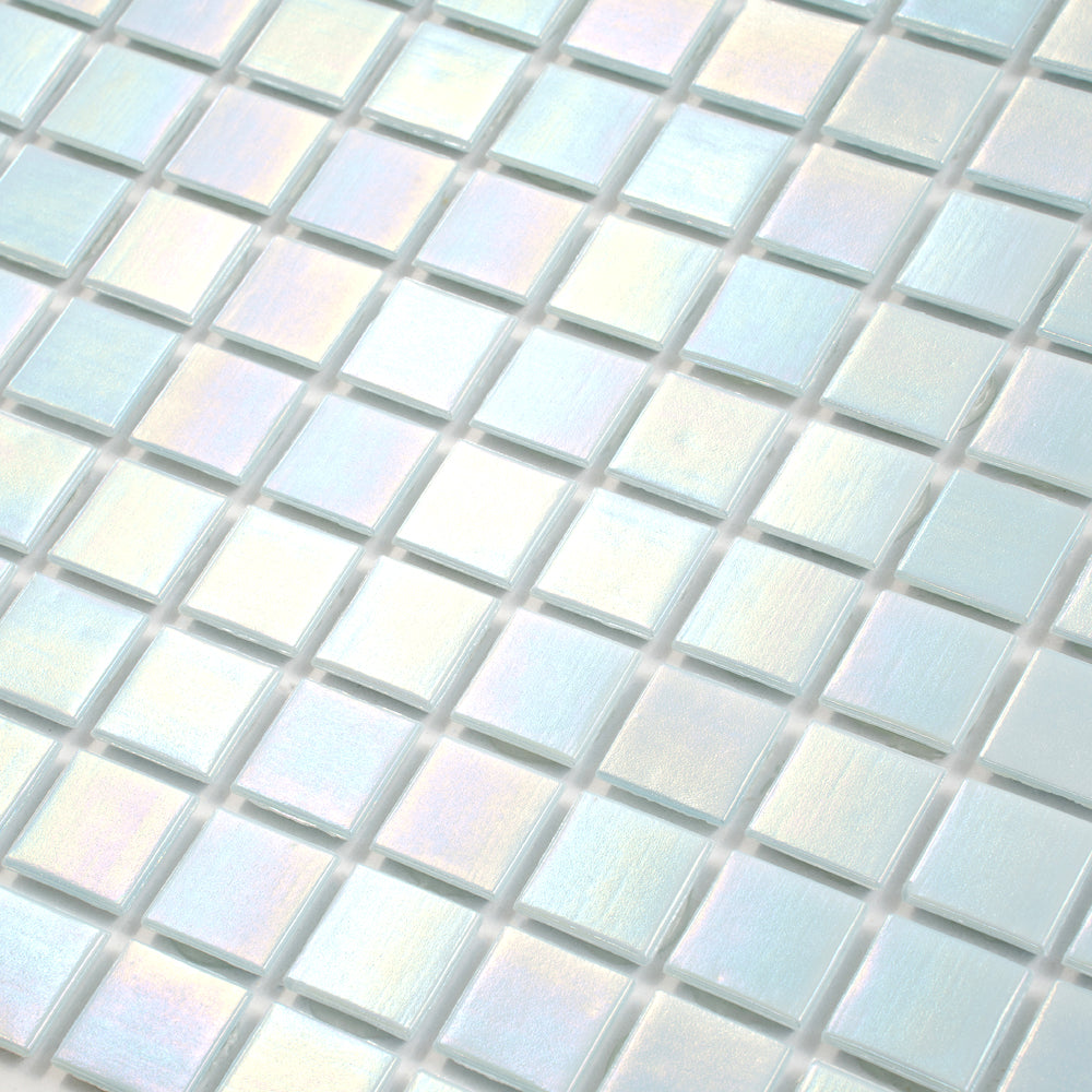 Stone Blue 12 x 12 Glossy Glass Mosaic Tile