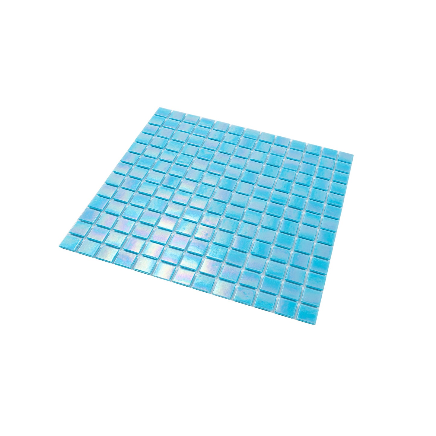 Turquoise Blue 12 x 12 Glossy Glass Mosaic Tile