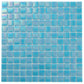 Turquoise Blue 12 x 12 Glossy Glass Mosaic Tile