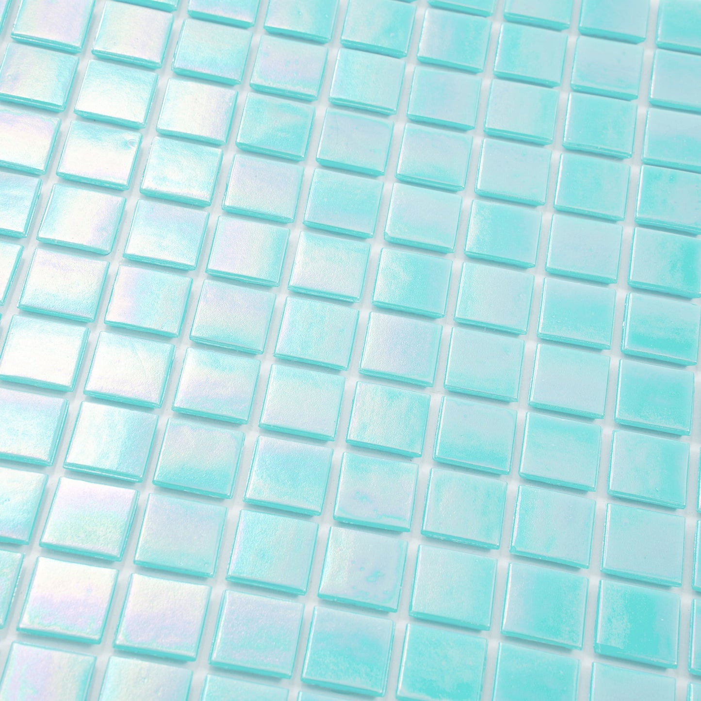 Sky Blue 12 x 12 Glossy Glass Mosaic Tile