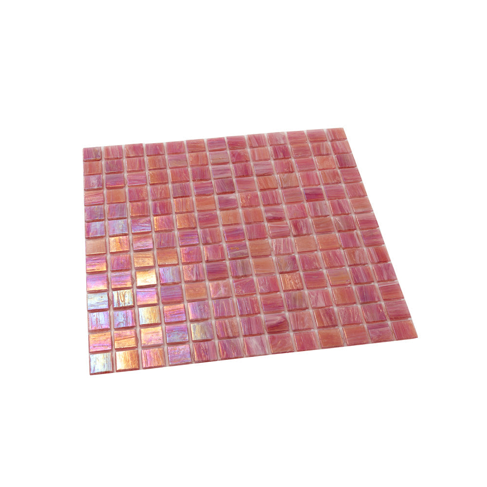 Punch Pink 12 x 12 Glossy Glass Mosaic Tile