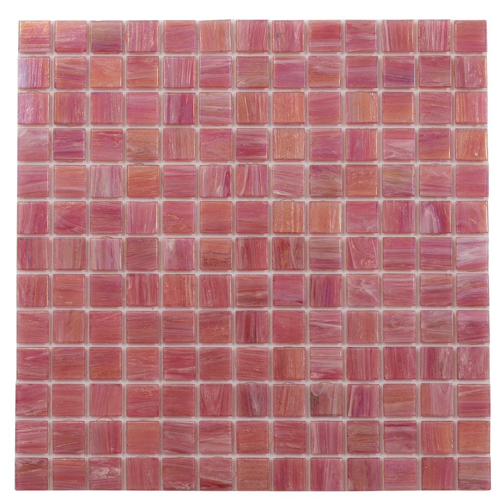 Punch Pink 12 x 12 Glossy Glass Mosaic Tile