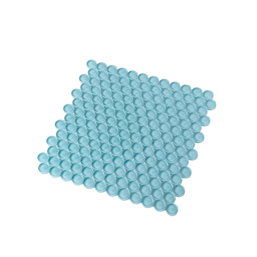 Sky Blue 12 x 12 Glossy Glass Mosaic Tile