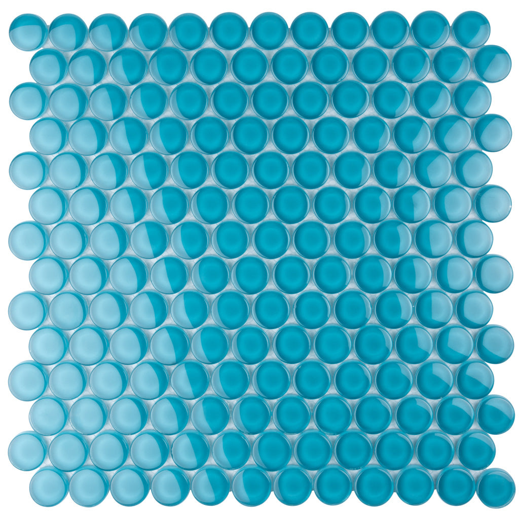 Sapphire Blue 12 x 12 Glossy Glass Mosaic Tile