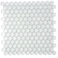 White 12 x 12 Glossy Glass Mosaic Tile