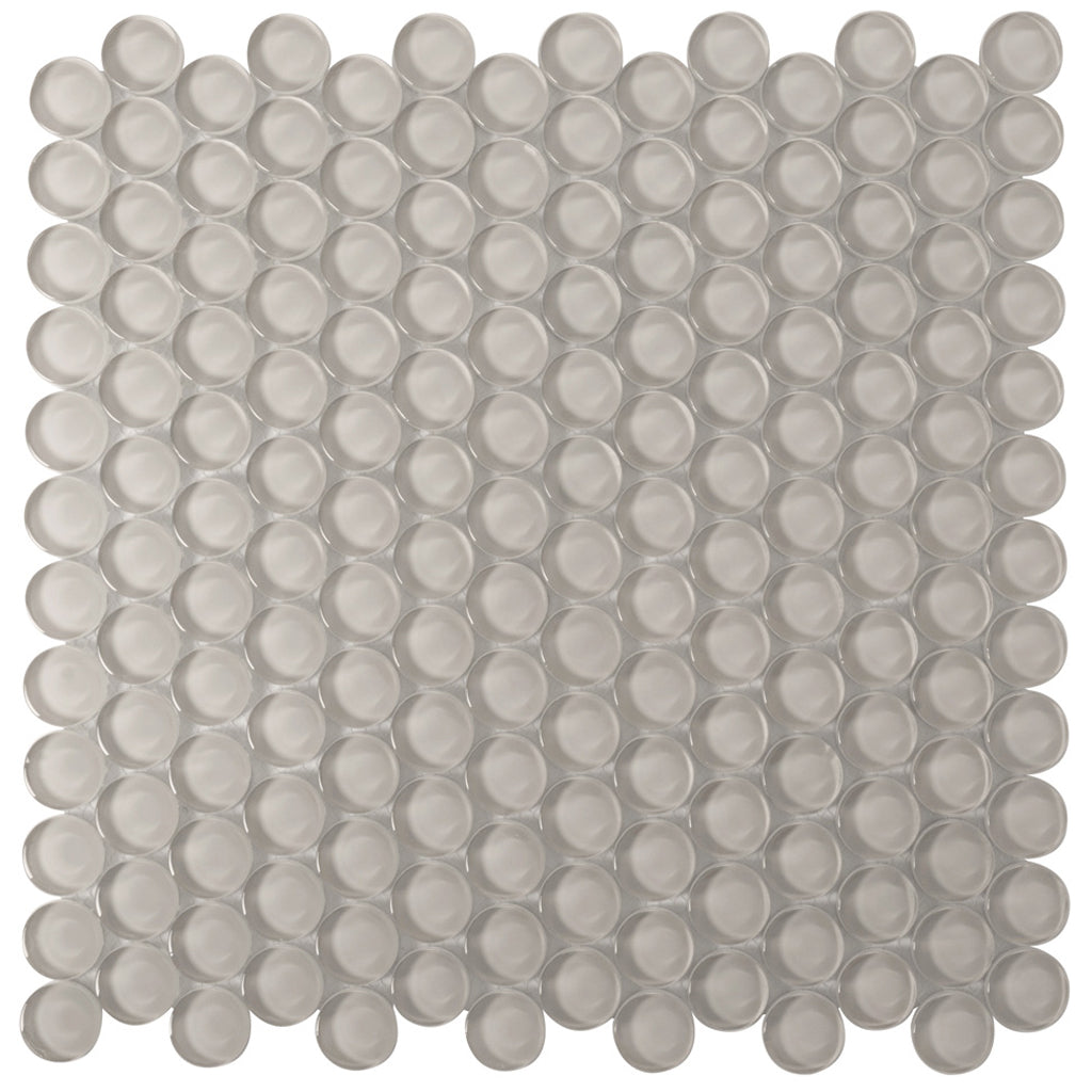 Beige 12 x 12 Glossy Glass Mosaic Tile