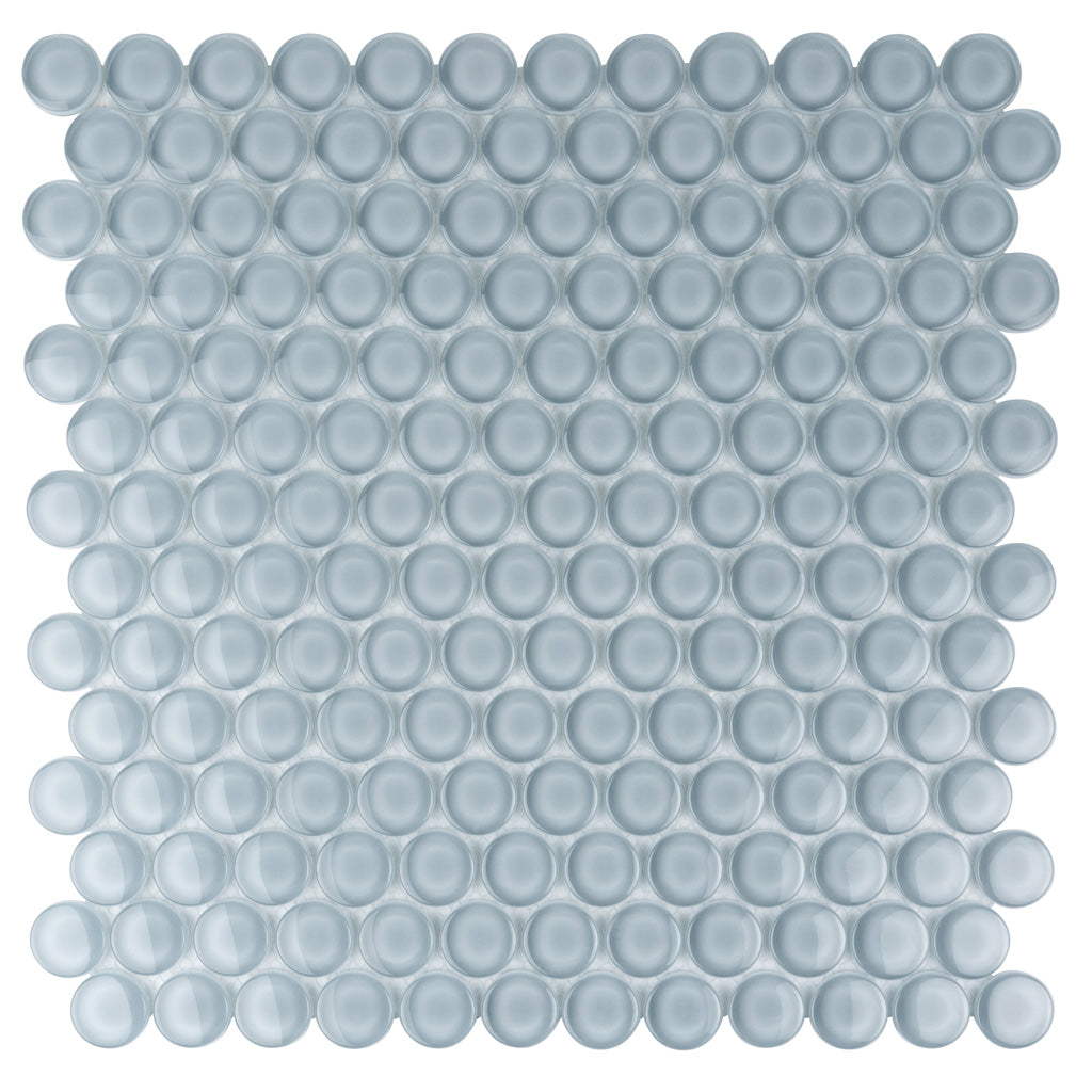 Gray 12 x 12 Glossy Glass Mosaic Tile