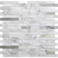 White and Silver 10 x 12 Polished PVC Peel and Stick Tile