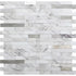 White and Gold 10 x 12 Polished PVC Peel and Stick Tile