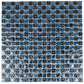 Blue and Black 12 x 12 Glossy Glass Mosaic Tile