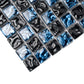 Blue and Black 12 x 12 Glossy Glass Mosaic Tile